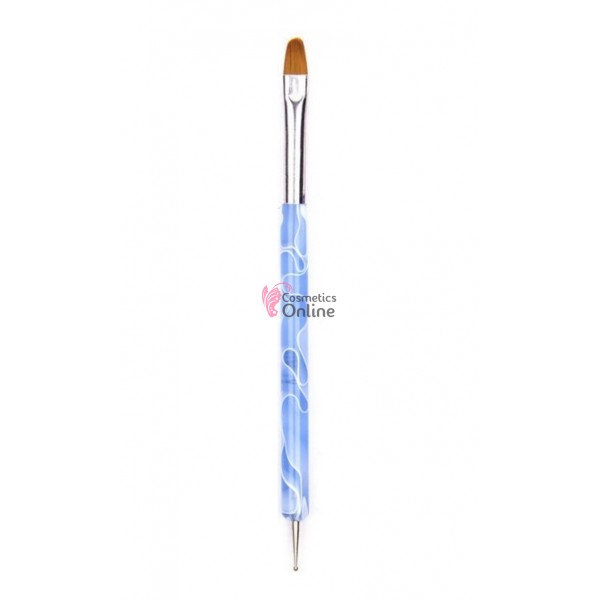 Pensula pentru Gel UV sau Acril cu instrument de punctie Nr 10, art PU69